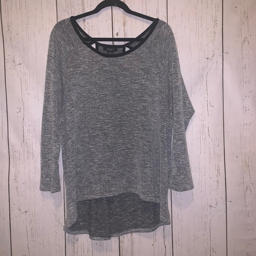 DEB Grey Tunic Cut Out Shirt 3X